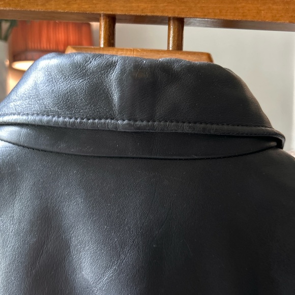 J. Crew black leather jacket large - Picture 8 of 12